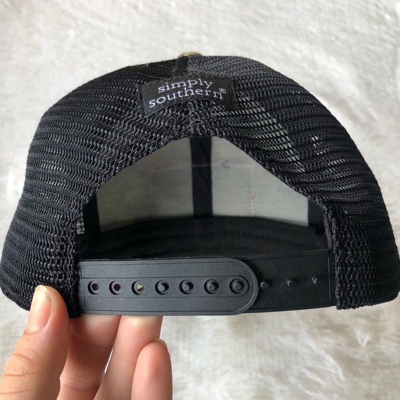 SIMPLY SOUTHERN • Camouflage Trucker Snapback Hat with American Flag Patch - Picture 12 of 15